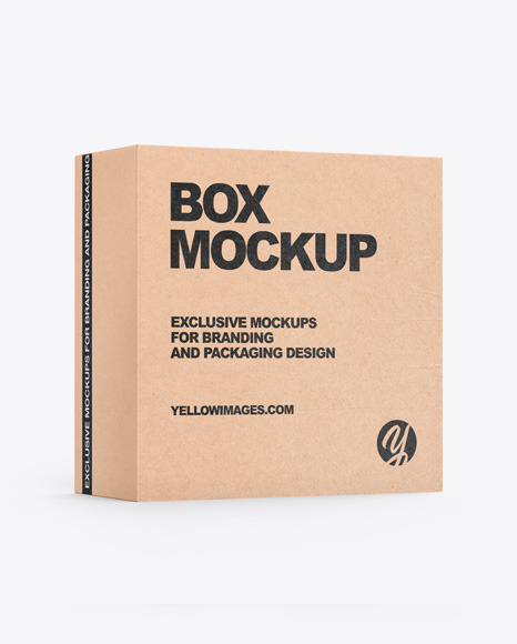 Kraft Box Mockup - Free Download Images High Quality PNG, JPG