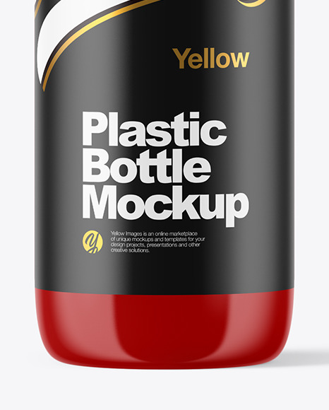 Glossy Plastic Bottle Mockup PSD #1