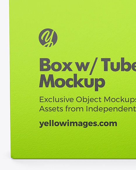 Download Box W Tubes W Weed Joints Mockup In Box Mockups On Yellow Images Object Mockups PSD Mockup Templates