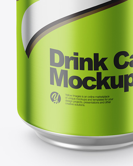 Download Metallic Can Mockup In Can Mockups On Yellow Images Object Mockups PSD Mockup Templates