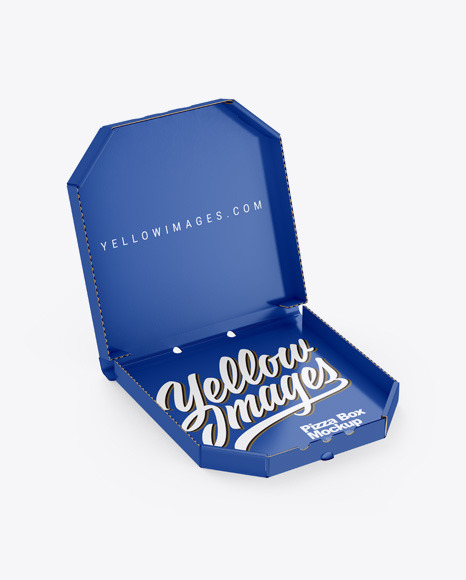 Download Opened Glossy Pizza Box Mockup In Box Mockups On Yellow Images Object Mockups