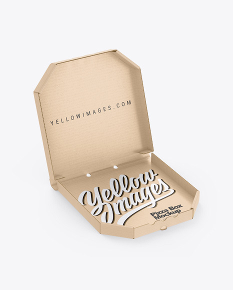 Download Free Opened Kraft Pizza Box Mockup (PSD) - Download Free ...