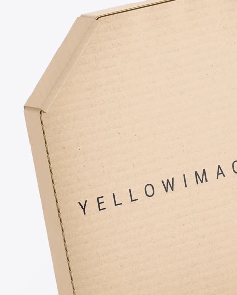 Download Opened Kraft Pizza Box Mockup In Box Mockups On Yellow Images Object Mockups