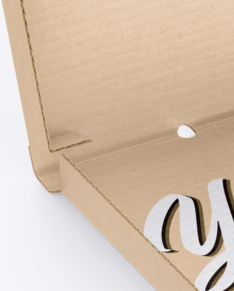 Download Opened Kraft Pizza Box Mockup In Box Mockups On Yellow Images Object Mockups Yellowimages Mockups