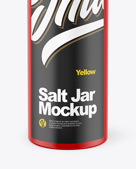 Matte Salt Jar Mockup PSD #1