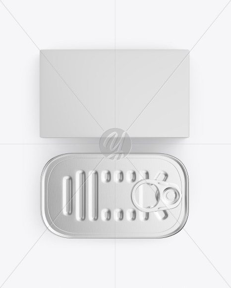 Download Box With Tin Can Mockup In Box Mockups On Yellow Images Object Mockups PSD Mockup Templates