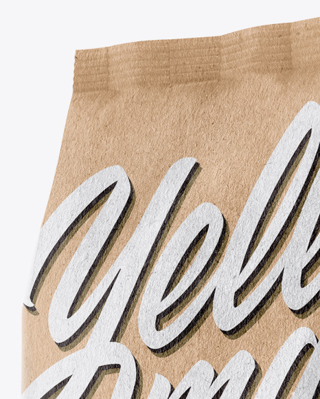 Download Kraft Bag Mockup In Bag Sack Mockups On Yellow Images Object Mockups