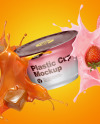 Plastic Cup with Splashes Mockup