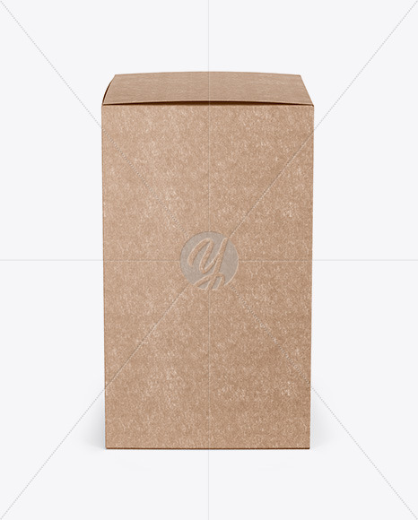 Download Kraft Paper Box Mockup Side View In Box Mockups On Yellow Images Object Mockups PSD Mockup Templates