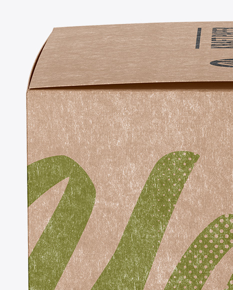 Kraft Paper Box Mockup   Side View PSD #3