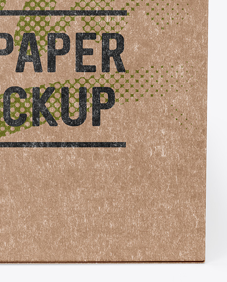 Kraft Paper Box Mockup   Side View PSD #1