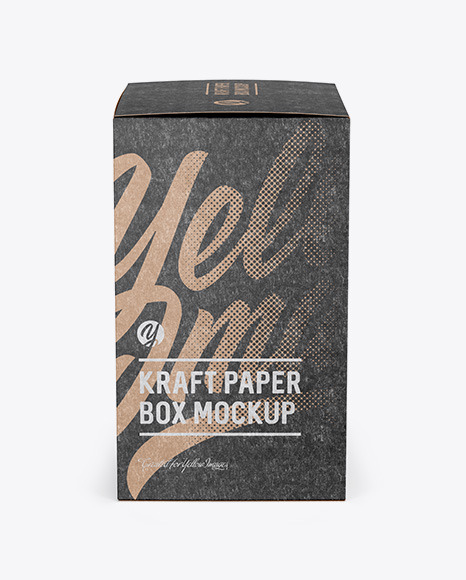 Kraft Paper Box Mockup   Side View PSD #6