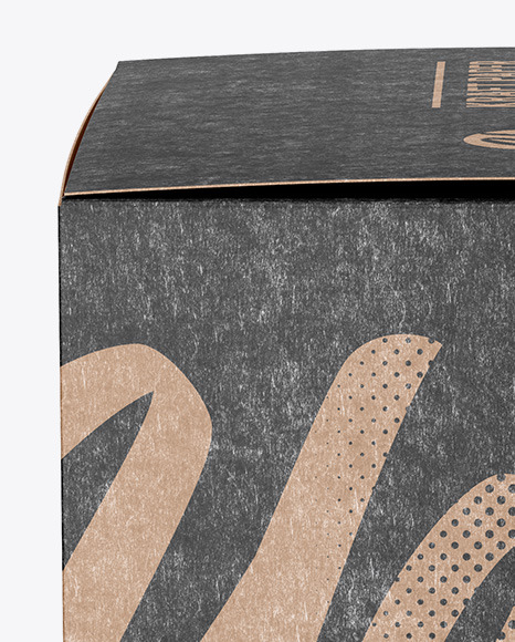 Kraft Paper Box Mockup   Side View PSD #6