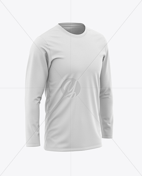 Download Men S Heather Long Sleeve T Shirt Mockup Front Half Side View In Apparel Mockups On Yellow Images Object Mockups