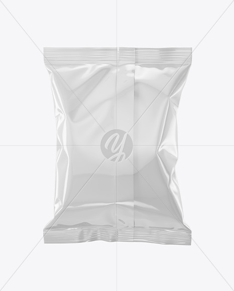 Download Glossy Snack Package Mockup Back View In Bag Sack Mockups On Yellow Images Object Mockups Yellowimages Mockups