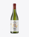 Green Glass White Wine Bottle Mockup