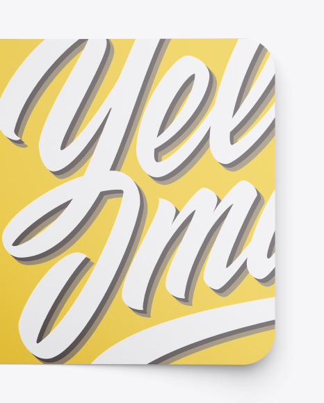 Matte Sticker Mockup PSD #1