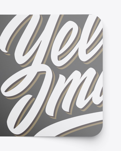 Matte Sticker Mockup PSD #5