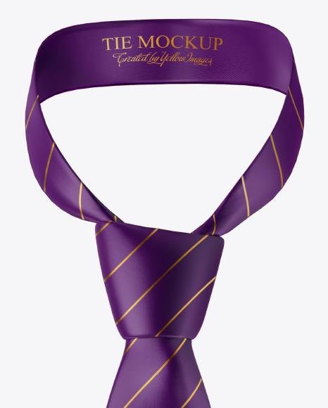 Download Glossy Tie Mockup in Apparel Mockups on Yellow Images Object Mockups