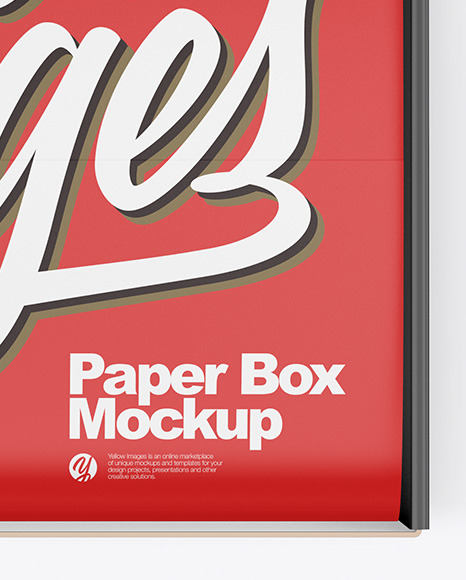 Opened Paper Box Mockup PSD #4