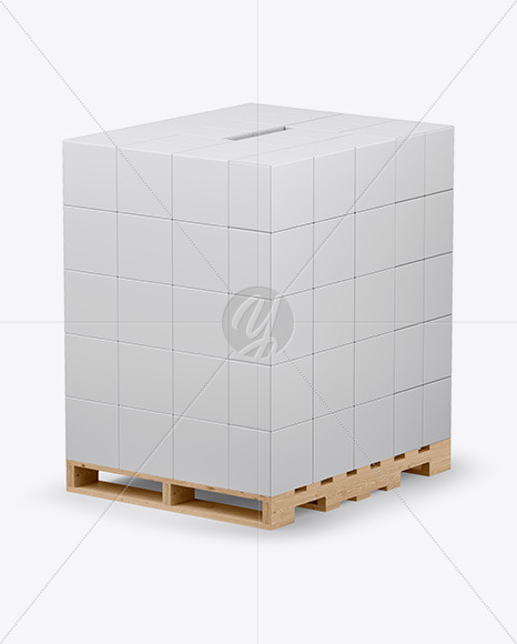 Download Pallet Mockup In Box Mockups On Yellow Images Object Mockups PSD Mockup Templates