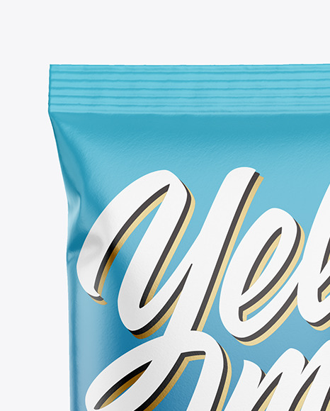 Download Free Matte Snack Bar Mockup In Flow Pack Mockups On Yellow Images PSD Mockups