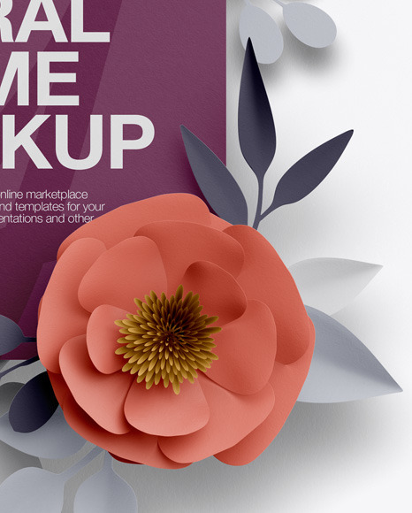 Download Paper Flower Square Frame Mockup In Object Mockups On Yellow Images Object Mockups Yellowimages Mockups