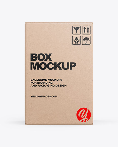 Download Kraft Box Mockup In Box Mockups On Yellow Images Object Mockups PSD Mockup Templates