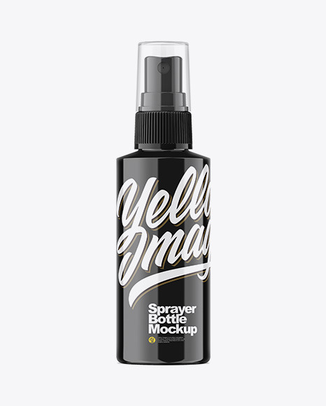 Glossy 60ml Spray Bottle Mockup In Bottle Mockups On Yellow Images Object Mockups