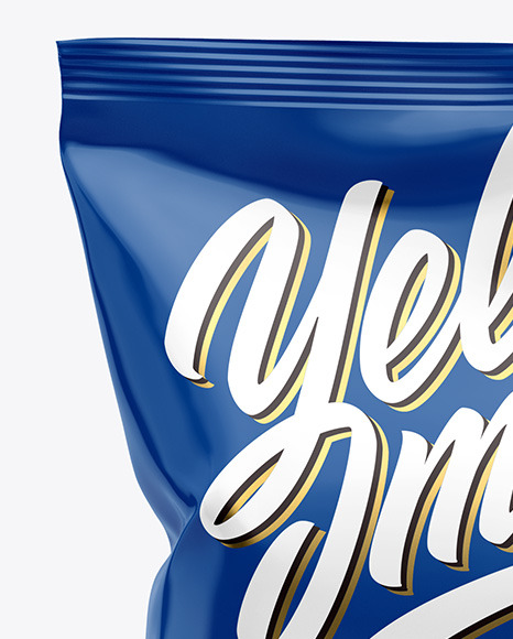 Glossy Snack Bag Mockup PSD #2