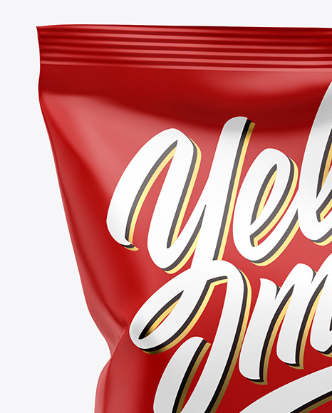 Matte Snack Bag Mockup PSD #2