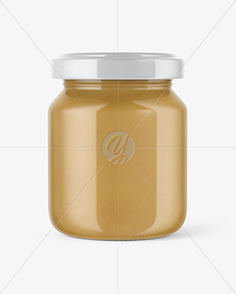 Clear Glass Baby Food Jar Mockup In Jar Mockups On Yellow Images Object Mockups