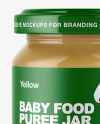 Clear Glass Baby Food Jar Mockup