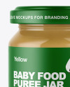 Clear Glass Baby Food Jar Mockup