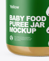 Clear Glass Baby Food Jar Mockup