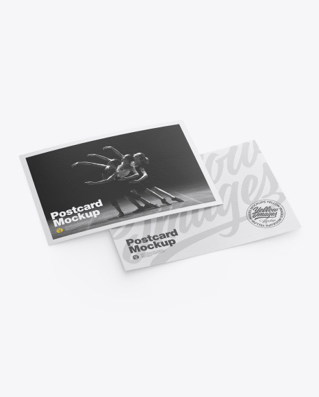 Download Textured A5 Postcard Mockup In Stationery Mockups On Yellow Images Object Mockups PSD Mockup Templates