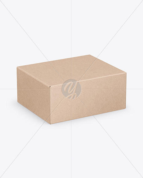 Download Opened Kraft Box Mockup In Box Mockups On Yellow Images Object Mockups