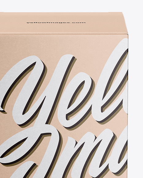 Kraft Paper Box Mockup PSD #2