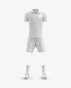 Download Men S Full Soccer Kit With Open Collar Mockup Front View In Apparel Mockups On Yellow Images Object Mockups