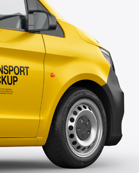 Download Free Panel Van Mockup Back Half Side View In Vehicle Mockups On PSD Mockups