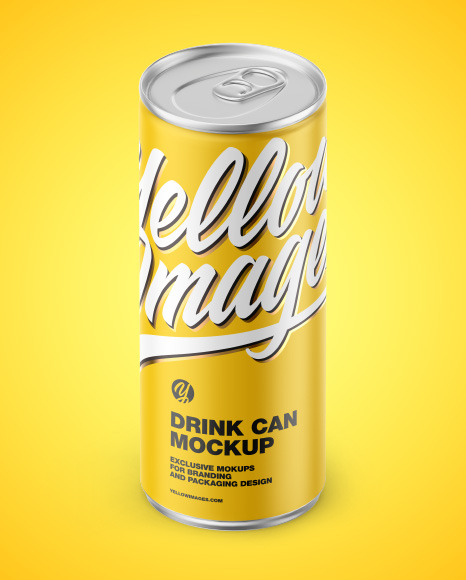 Metallic Drink Can w  Matte Finish Mockup PSD #2