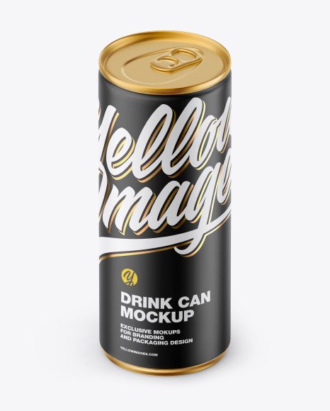 Metallic Drink Can w  Matte Finish Mockup PSD #1