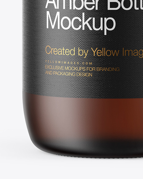 Download Frosted Amber Glass Bottle Mockup In Bottle Mockups On Yellow Images Object Mockups