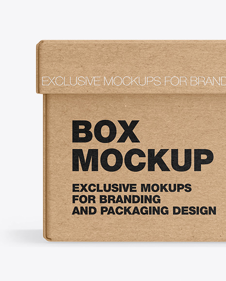 Kraft Box Mockup PSD #6
