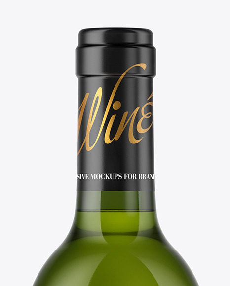 Download 375ml Green Glass Bottle With White Wine Mockup In Bottle Mockups On Yellow Images Object Mockups Yellowimages Mockups