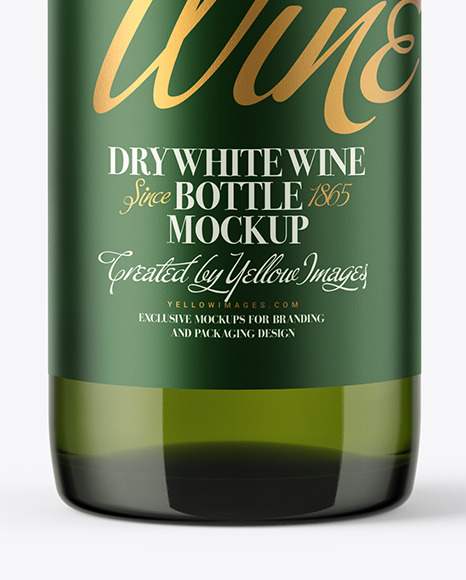 Download 375ml Green Glass Bottle With White Wine Mockup In Bottle Mockups On Yellow Images Object Mockups Yellowimages Mockups