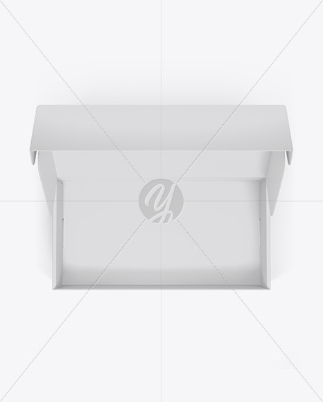 Download Opened Paper Box Mockup Top View In Box Mockups On Yellow Images Object Mockups Yellowimages Mockups