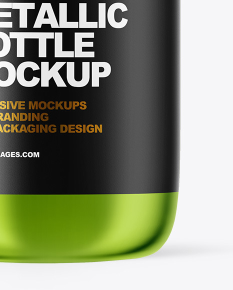 Metallic Oil Bottle Mockup PSD #6