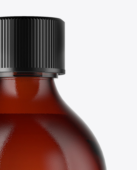 Amber Glass Oil Bottle Mockup