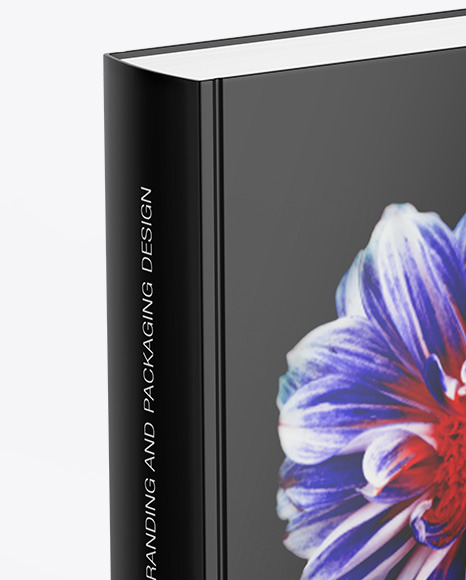 Book w  Glossy Cover Mockup   Half Side View PSD #2